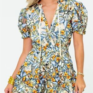 Clementine Elastic Waist Mini Dress - Meadow